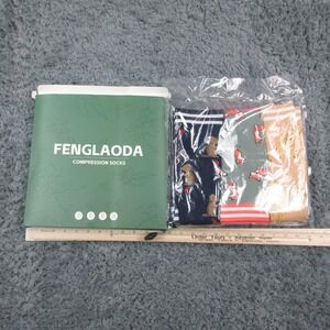 Fenglaoda Compression Socks Unisex 8 Pairs Colorful Animal Print Nurse NWT